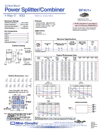 Datasheet BP4U1+ manufacturer Mini-Circuits