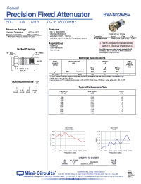 Datasheet BW-N12W5+ manufacturer Mini-Circuits