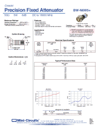Datasheet BW-N6W5+ manufacturer Mini-Circuits