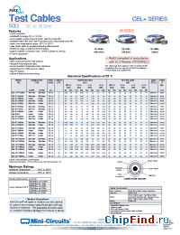 Datasheet CBL-1.5FT-SMSM+ manufacturer Mini-Circuits