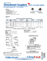 Datasheet DBTC-10-4-75 manufacturer Mini-Circuits