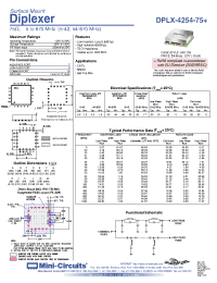 Datasheet DPLX-4254-75+ manufacturer Mini-Circuits