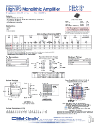 Datasheet HELA-10B+ manufacturer Mini-Circuits