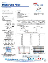 Datasheet HFCN-1500D manufacturer Mini-Circuits