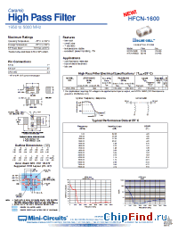 Datasheet HFCN-1600 manufacturer Mini-Circuits