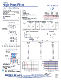 Datasheet HFCN-3100+ manufacturer Mini-Circuits
