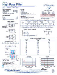 Datasheet HFCN-4400+ manufacturer Mini-Circuits