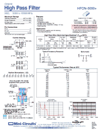Datasheet HFCN-5050D+ manufacturer Mini-Circuits
