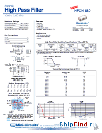 Datasheet HFCN-880D manufacturer Mini-Circuits