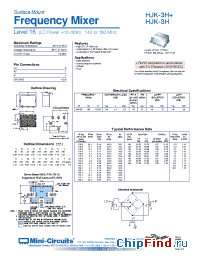 Datasheet HJK-3H manufacturer Mini-Circuits