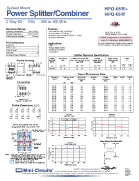 Datasheet HPQ-05W+ manufacturer Mini-Circuits