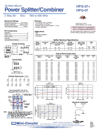 Datasheet HPQ-07+ manufacturer Mini-Circuits