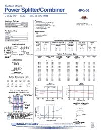 Datasheet HPQ-08 manufacturer Mini-Circuits