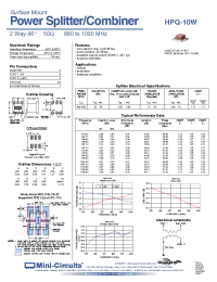 Datasheet HPQ-10W manufacturer Mini-Circuits