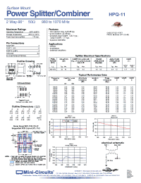 Datasheet HPQ-11 manufacturer Mini-Circuits