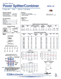 Datasheet HPQ-12 manufacturer Mini-Circuits