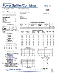 Datasheet HPQ-15 manufacturer Mini-Circuits