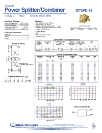 Datasheet IZY2PD-86+ manufacturer Mini-Circuits