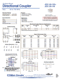 Datasheet JDC-20-1W+ manufacturer Mini-Circuits