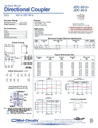 Datasheet JDC-20-2+ manufacturer Mini-Circuits
