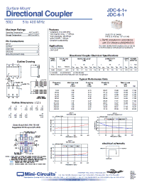 Datasheet JDC-6-1+ manufacturer Mini-Circuits