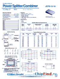 Datasheet JEPS-12-10 manufacturer Mini-Circuits