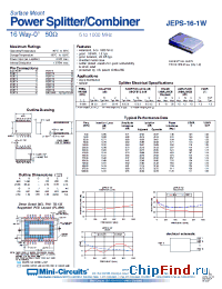 Datasheet JEPS-16-1W manufacturer Mini-Circuits