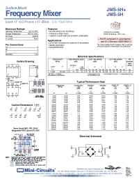 Datasheet JMS-5H+ manufacturer Mini-Circuits