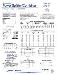 Datasheet JPS-2-1+ manufacturer Mini-Circuits