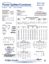 Datasheet JPS-3-1W+ manufacturer Mini-Circuits