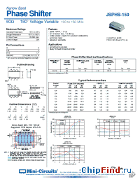 Datasheet JSPHS-150 manufacturer Mini-Circuits