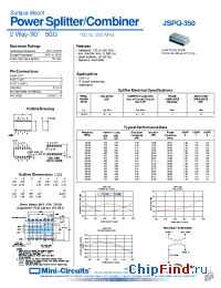 Datasheet JSPQ-350 manufacturer Mini-Circuits