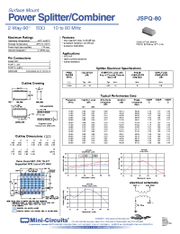 Datasheet JSPQ-80 manufacturer Mini-Circuits