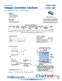 Datasheet JTOS-150P+ manufacturer Mini-Circuits