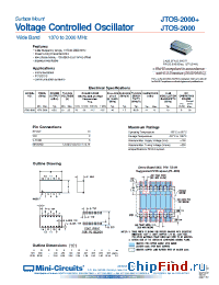 Datasheet JTOS-2000+ manufacturer Mini-Circuits