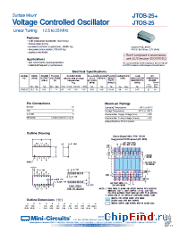 Datasheet JTOS-2200P manufacturer Mini-Circuits