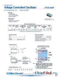Datasheet JTOS-400P manufacturer Mini-Circuits