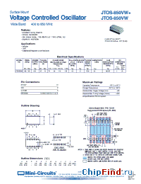 Datasheet JTOS-850VW+ manufacturer Mini-Circuits