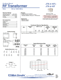 Datasheet JTX-4-10T+ manufacturer Mini-Circuits