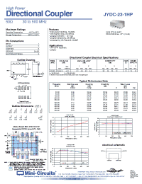 Datasheet JYDC-23-1HP manufacturer Mini-Circuits