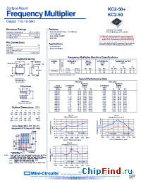 Datasheet KC2-50+ manufacturer Mini-Circuits