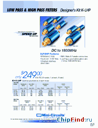 Datasheet K-LHP manufacturer Mini-Circuits