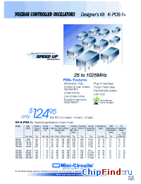 Datasheet K-POS-1+ manufacturer Mini-Circuits