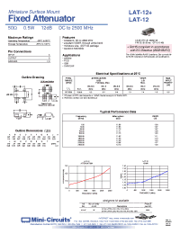 Datasheet LAT-12+ manufacturer Mini-Circuits