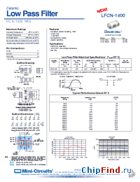 Datasheet LFCN-1400 manufacturer Mini-Circuits