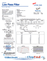 Datasheet LFCN-1525 производства Mini-Circuits