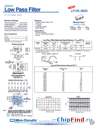 Datasheet LFCN-2600D manufacturer Mini-Circuits