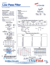 Datasheet LFCN-630 manufacturer Mini-Circuits