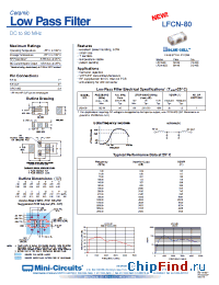 Datasheet LFCN-80 manufacturer Mini-Circuits