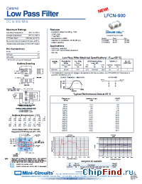 Datasheet LFCN-900D manufacturer Mini-Circuits